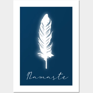 Bohemian Feather Namaste Posters and Art